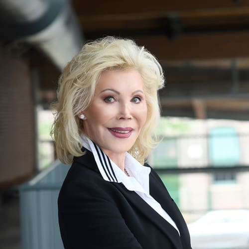 traffic plan co owner carolyn kiely wearing black sport coat with white dress shirt